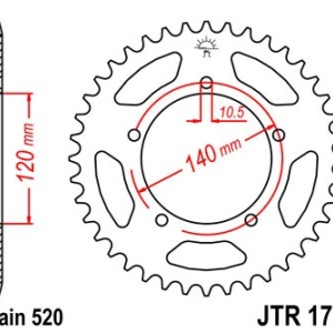Kit de lant D.I.D Chain - Argintiu lant 520 VX, X-Ring, pinion fata JT, foaie spate JT pentru TRIUMPH Scrambler 865 2016-2017 - Img 5