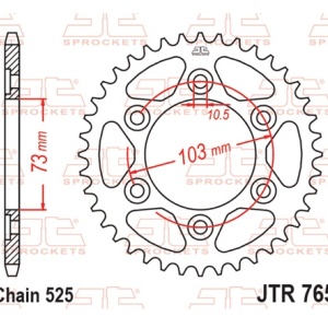 Kit de lant D.I.D Chain - Argintiu lant 525 VX, X-Ring, pinion fata JT cauciucat, foaie spate JT pentru DUCATI Multistrada V2 / V2S 937 2022-2023 - Img 6