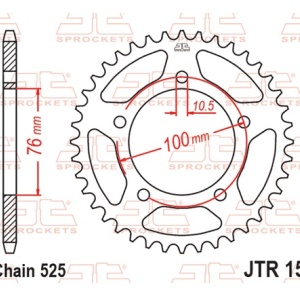 Kit de lant D.I.D Chain - Argintiu lant 525 VX, X-Ring, pinion fata JT, foaie spate JT pentru BENELLI Leoncino 500 2018 - Img 6