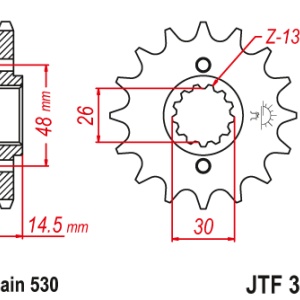 Kit de lant D.I.D Chain - Auriu lant 530 ZVM-X, X-Ring, pinion fata JT, foaie spate JT pentru HONDA CB 1100 2013 - Img 3
