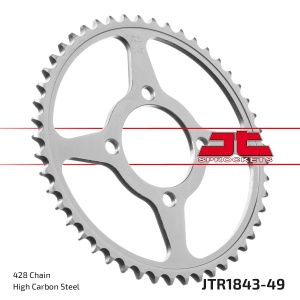 Kit de lant EK - Argintiu lant 428 DEH, Non-sealed, pinion fata JT, foaie spate JT pentru YAMAHA TT-R 125 2002-2010 - Img 6