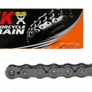 Kit de lant EK - Argintiu lant 428 DEH, Non-sealed, pinion fata JT, foaie spate JT pentru SUZUKI DR 125 S / SE 1985