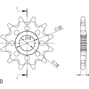 Kit de lant EK - Argintiu lant 520 H, Non-sealed, pinion fata SUPERSPROX, aluminiu foaie spate SUPERSPROX pentru SUZUKI RM 125 1985-2005 - Img 3