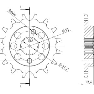 Kit de lant EK - Argintiu lant 520 SRX, X-Ring, pinion fata SUPERSPROX, foaie spate SUPERSPROX pentru KAWASAKI ZX-6RR Ninja 600 2003-2004 - Img 3