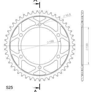 Kit de lant EK - Argintiu lant 525 DEX, X-Ring, pinion fata SUPERSPROX, foaie spate SUPERSPROX pentru HONDA XL 600 V Transalp 1987-1988 - Img 4
