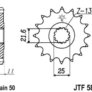 Kit de lant EK - Argintiu lant 530 SRO, O-ring, pinion fata JT cauciucat, foaie spate JT pentru YAMAHA FZ6 600 / Fazer 2004-2009 - Img 3