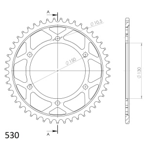 Kit de lant EK - Argintiu lant 530 SRX, X-Ring, pinion fata JT cauciucat, foaie spate SUPERSPROX pentru YAMAHA FZR 600 1994-1995 - Img 5