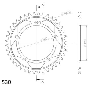 Kit de lant EK - Argintiu lant 530 SRX, X-Ring, pinion fata JT cauciucat, foaie spate SUPERSPROX pentru SUZUKI SV 1000 / S 2003-2007 - Img 5