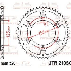 Kit de lant EK - Auriu lant 520 MVXZ, X-Ring, pinion fata JT, foaie spate JT pentru HONDA XR 400 R 1996-2004 - Img 6