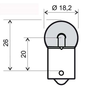 Lamp RMS 246510235 BA15S G18 12V 10W