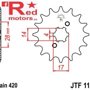 Pinion fata JTF 1127 cu 12 dinti