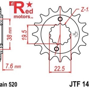 Pinion fata JTF 1401 cu 13 dinti
