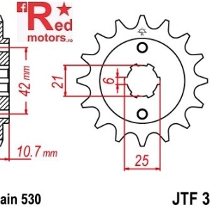 Pinion fata JTF 338 cu 17 dinti
