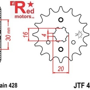 Pinion fata JTF 417 cu 13 dinti