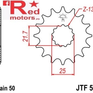 Pinion fata JTF 566 cu 14 dinti