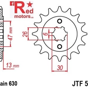 Pinion fata JTF 574 cu 16 dinti