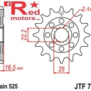 Pinion fata JTF 741 cu 15 dinti