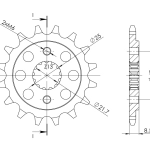 Pinion fata SUPERSPROX CST-512:17 17T, 520 - Img 2