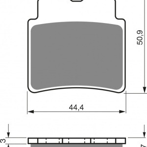 Placute de frana GOLDFREN 140 AD STREET (1 set = 4 pcs)
