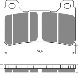 Placute de frana GOLDFREN 214 S33 STREET FRONT - Img 1