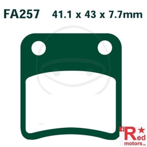Placute frana fata SCOOTER EBC ALTN 41.1x43x7.7 FA257 pentru Cagiva City 50 Lucky Explorer, Daelim SE 50, SYM Orbit 25 4T