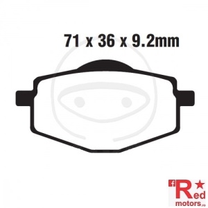 Placute frana fata SINTERED MX-S EBC RACING MX 71x36x9.2 pentru Gilera RC 600, Yamaha DT 50, DT 125, TT 225, XT 600, YZ 125