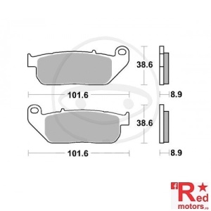 Placute frana fata SINTERED TRW ALTN 101.6x38.6x8.9/101.6x38.6x8.9 pentru Harley Davidson XL 883, XL 1200, XL-ANV 1200
