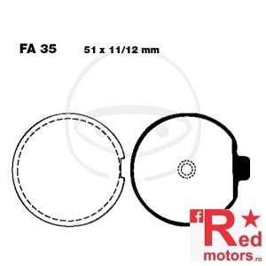 Placute frana fata sinterizate 51x11/12 EBC FA465 pentru Suzuki GS 400, GS 750
