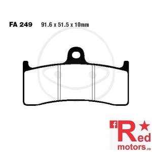 Placute frana fata STANDARD EBC 91.6x51.5x10 FA249
