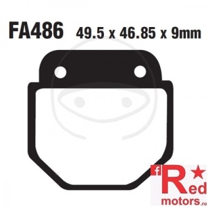 Placute frana fata STD EBC 49.5x46.85x9 FA486