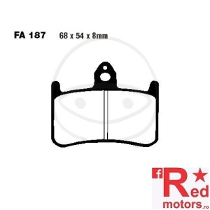 Placute frana fata STD EBC ALTN 68x54x8 FA187 pentru Honda CB 250 F Hornet, CB 1000, CBR 900, NSR 250, NT 400, VTR 1000
