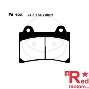 Placute frana fata STD EBC ALTN 74.8x54x10 FA123 pentru Yamaha FJ 1200, FZ 750, TDM 850, XJR 1200, XVZ 1300