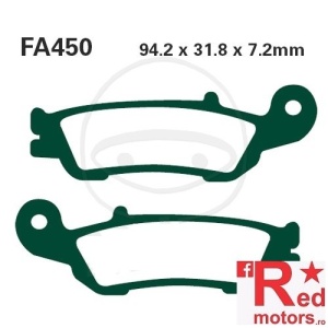 Placute frana fata STD EBC ALTN 94.2x31.8x7.2 FA450 pentru Yamaha YZ 125, YZ 250, YZ 450
