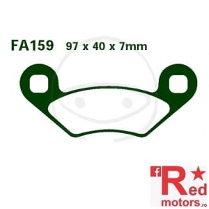 Placute frana fata STD EBC ALTN 97x40x7 FA159 pentru Aeon Crossland 600, Polaris ATP 330, Magnum 330, Outlaw 450, Predator 500, Sportsman