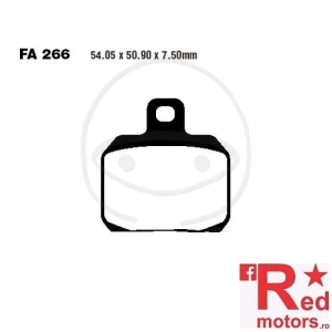 Placute frana spate STD EBC ALTN 54.05x50.90x7.50 FA266 pentru Ducati Monster 1200 ABS, Multistrada 620, Multistrada 1200