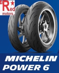 Set anvelope/cauciucuri moto Michelin Power 6 110/70 ZR 17 54(W) TL Front + 140/70 R17 66W TL Rear