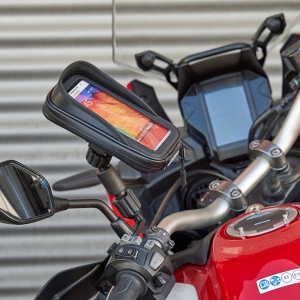 Smartphone holder SHAD X0SG71M phone size up to 180x90mm (6,6") prindere pe suportul oglinzii - Img 3