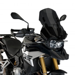 Windscreen PUIG RACING WITH SUPPORT + PROTECTION 3179F dark smoke