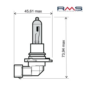 Bec RMS 246510095 12V 65W, HB3 Alb