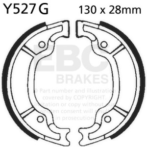 Brake shoe set EBC Y527G canelati inclusiv arcurile