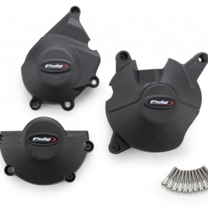 Engine covers PUIG Track for Championship 22005N Negru included 3 covers