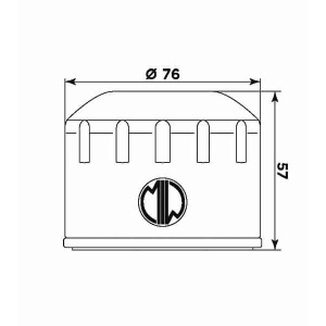 Filtru de ulei MIW B9003 (alt. HF165) - Img 2