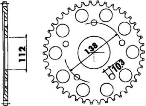 FOAIE JT 48 DINTI (JTR1873) - Yamaha YZF-R6