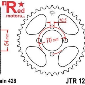 Foaie/pinion spate JTR1206.42 428 cu 42 de dinti pentru Honda CBR 125