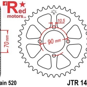 Foaie/pinion spate JTR1414.41 520 cu 41 de dinti pentru Kawasaki KEF 300, KFX 250