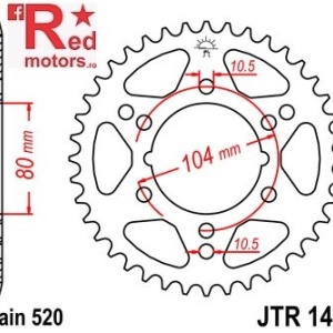 Foaie/pinion spate JTR1478.38 520 cu 38 de dinti pentru Polaris Scrambler 500, 330