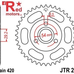 Foaie/pinion spate JTR255.39 420 cu 39 de dinti pentru Honda Z 50
