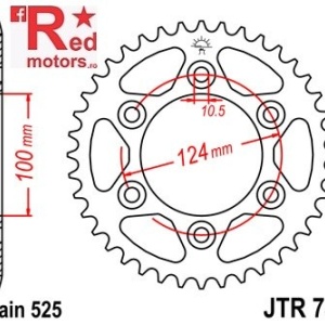 Foaie/pinion spate JTR745.39 525 cu 39 de dinti pentru Benelli Tre-K 1130, Ducati GT 1000, Monster 916, Monster 1000, Sport 1000, ST2 944