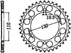 FOAIE SPATE JT 45 DINTI (JTR479) - YAMAHA YZF-R1 2004-/ FZ-1 FAZER 2006-