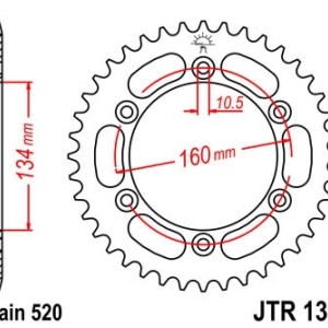 Foaie spate JT JTR 1308-42 42T, 520 - Img 2